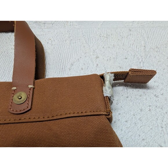 Feed Eleanor Brown Reusable Eco Market Canvas Bag Leather Tote Boho Sustainable - Picture 5 of 11